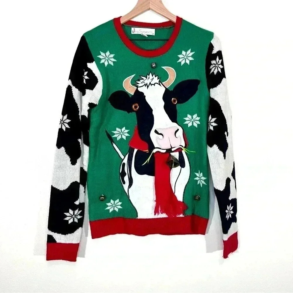 Jolly Sweaters Christmas Cow Sweater